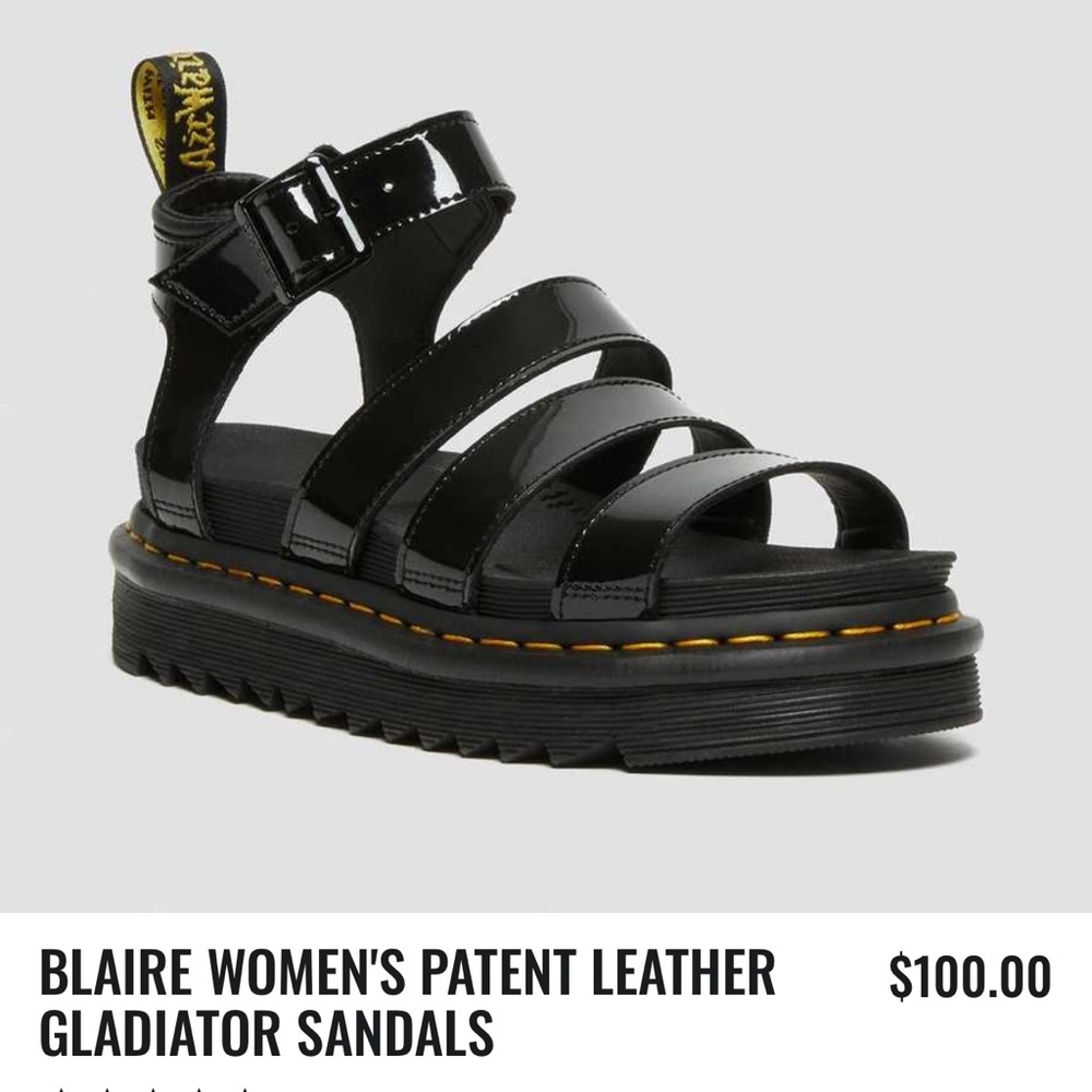 Blaire Women’s patent leather gladiator sandals